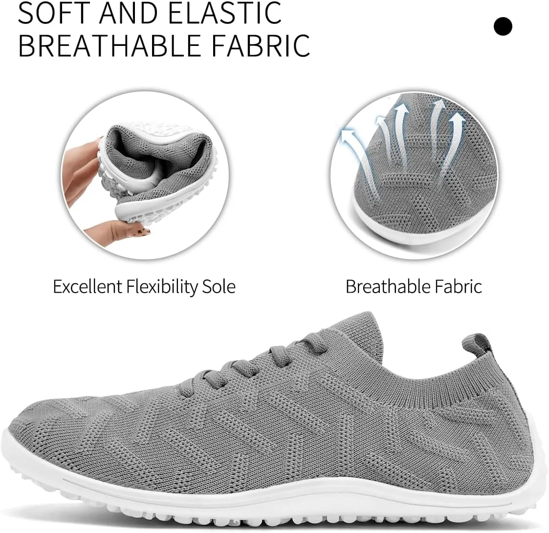 Womens Barefoot Shoes Walking Runing Slip On Shoes Zero Drop Footwear Yoga Gym Sneakers Lightweight Breathable Minimalist Trainers