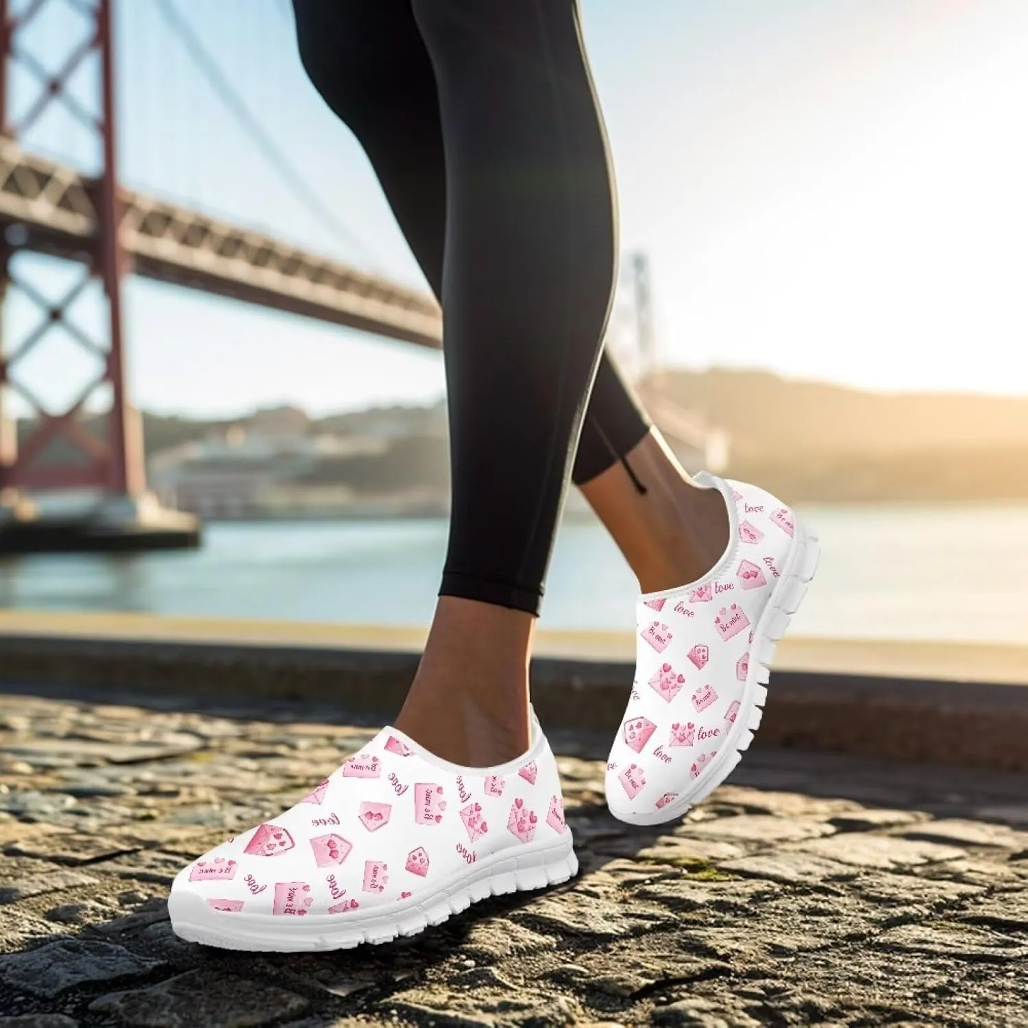 Women’s Canvas Shoes Low Top Fashion Sneakers Slip on Walking Shoe（White Sole）
