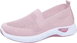 Womens Elastic Slip On Sneakers Casual Walking Shoes Lightweight Canvas Comfortable Flats Non Slip Loafers