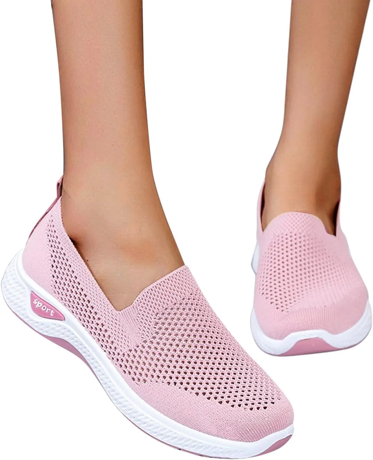 Womens Elastic Slip On Sneakers Casual Walking Shoes Lightweight Canvas Comfortable Flats Non Slip Loafers