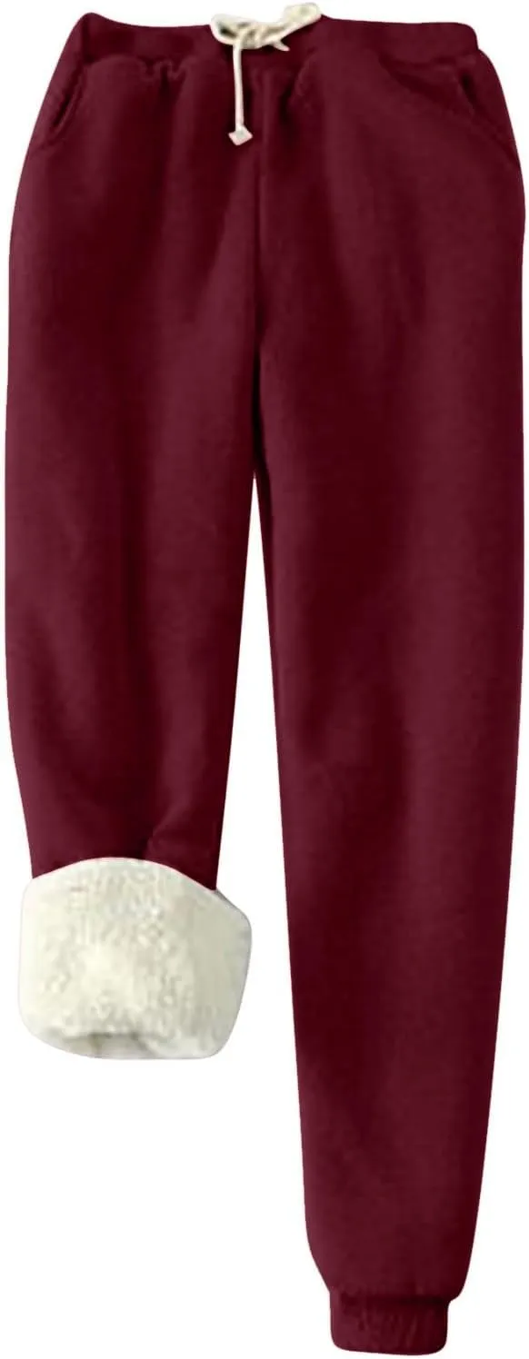 Womens Lounge Set 2 Piece Fleece Lined Loungewear Sets Soft Comfy Pajama Set Fuzzy Sherpa Sweatsuits Matching Outfits