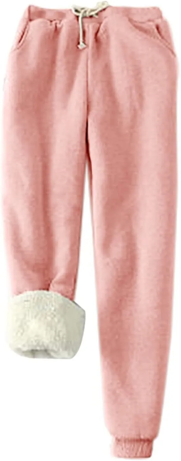 Womens Lounge Set 2 Piece Fleece Lined Loungewear Sets Soft Comfy Pajama Set Fuzzy Sherpa Sweatsuits Matching Outfits