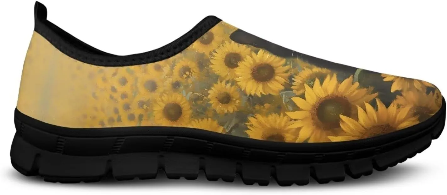 Women's Multicolor Low-Cut Animal Pattern Casual Sneakers - Laceless Non-Slip Low Profile, Walking Shoes Polyester Fabric Tennis Shoes