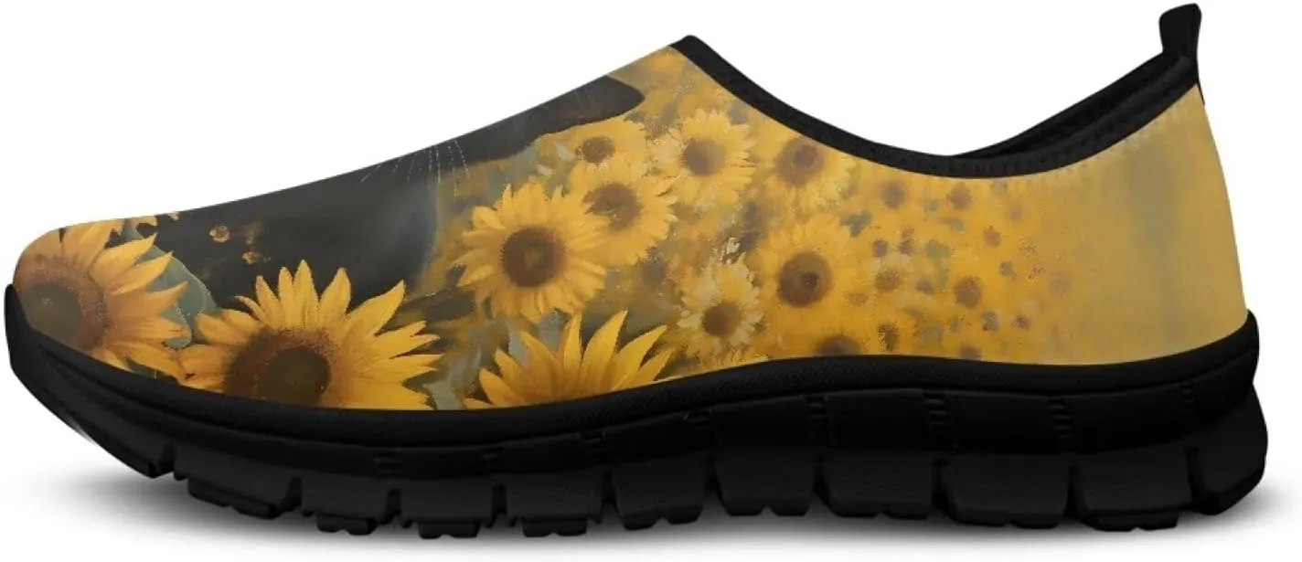 Women's Multicolor Low-Cut Animal Pattern Casual Sneakers - Laceless Non-Slip Low Profile, Walking Shoes Polyester Fabric Tennis Shoes