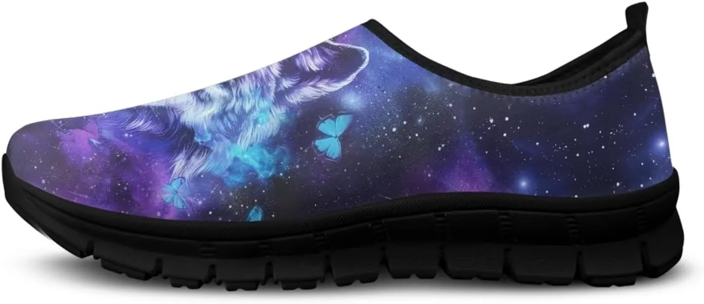 Women's Multicolor Low-Cut Animal Pattern Casual Sneakers - Laceless Non-Slip Low Profile, Walking Shoes Polyester Fabric Tennis Shoes