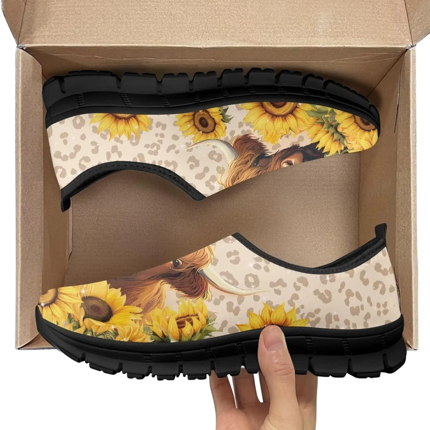 Women's Multicolor Low-Cut Animal Pattern Casual Sneakers - Laceless Non-Slip Low Profile, Walking Shoes Polyester Fabric Tennis Shoes
