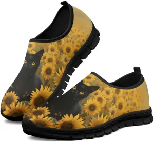Women's Multicolor Low-Cut Animal Pattern Casual Sneakers - Laceless Non-Slip Low Profile, Walking Shoes Polyester Fabric Tennis Shoes