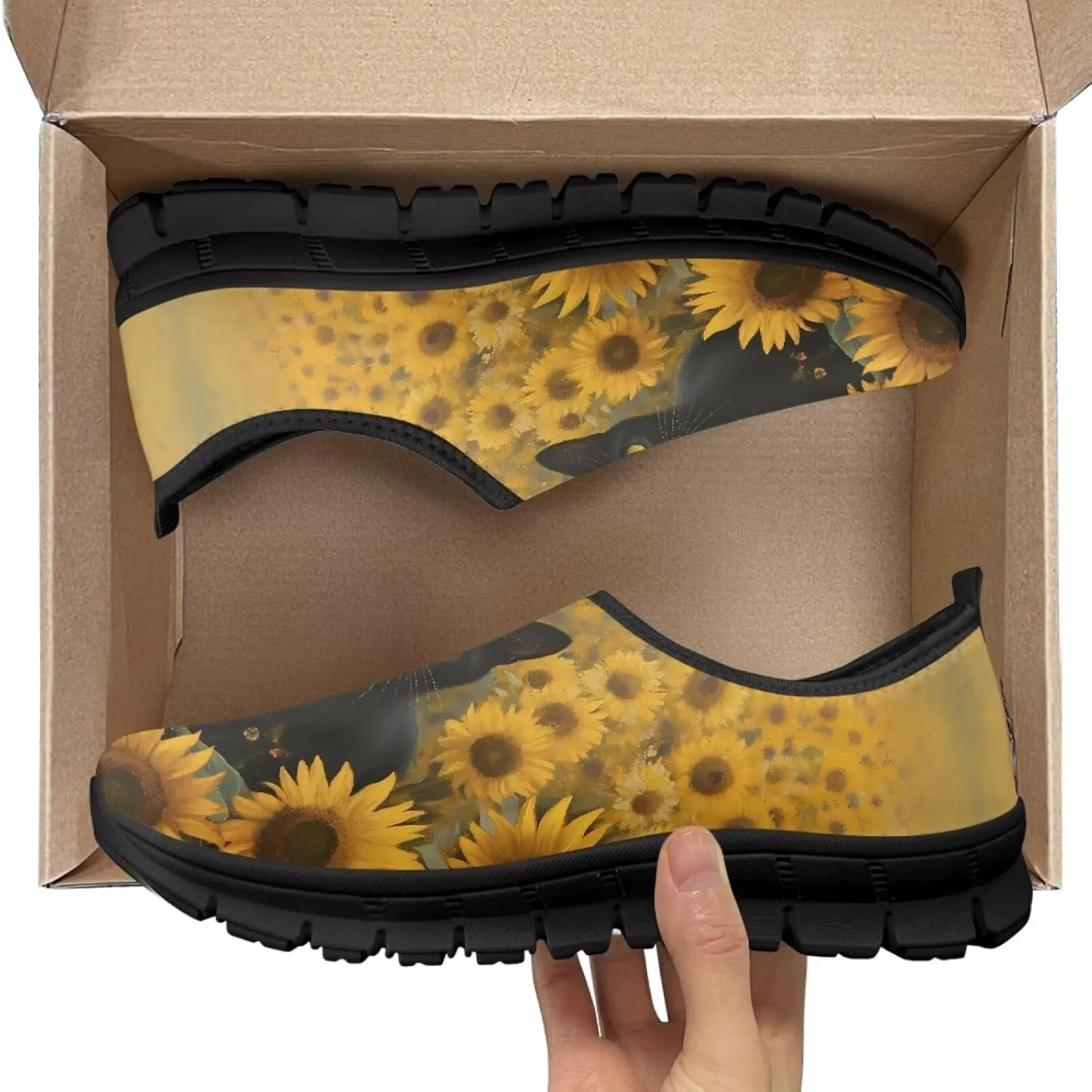 Women's Multicolor Low-Cut Animal Pattern Casual Sneakers - Laceless Non-Slip Low Profile, Walking Shoes Polyester Fabric Tennis Shoes