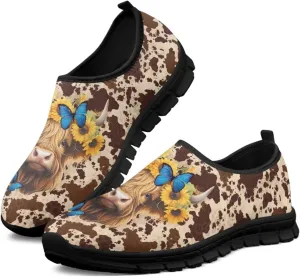 Women's Multicolor Low-Cut Animal Pattern Casual Sneakers - Laceless Non-Slip Low Profile, Walking Shoes Polyester Fabric Tennis Shoes