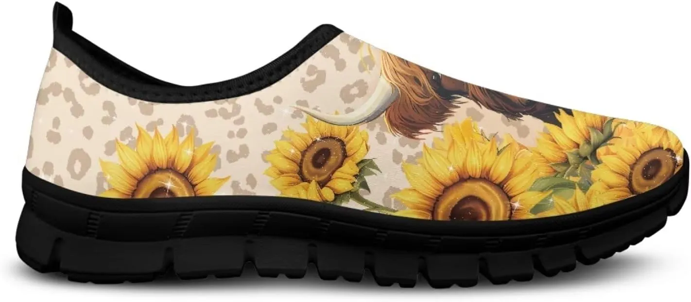 Women's Multicolor Low-Cut Animal Pattern Casual Sneakers - Laceless Non-Slip Low Profile, Walking Shoes Polyester Fabric Tennis Shoes