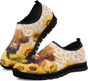 Women's Multicolor Low-Cut Animal Pattern Casual Sneakers - Laceless Non-Slip Low Profile, Walking Shoes Polyester Fabric Tennis Shoes