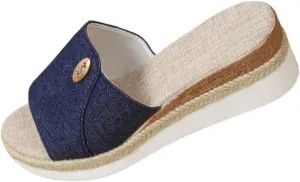 Womens Platform Espadrilles Wedge Sandals Comfortable Open Toe Low Heels Sandals for Women Dressy Casual Summer Walking Beach Slides Slipers