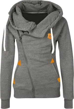 Womens Side Zip up Hooded Sweatshirt Casual Fashion Jackets Fall Outfits Winter Warm Y2k Coat with Pockets