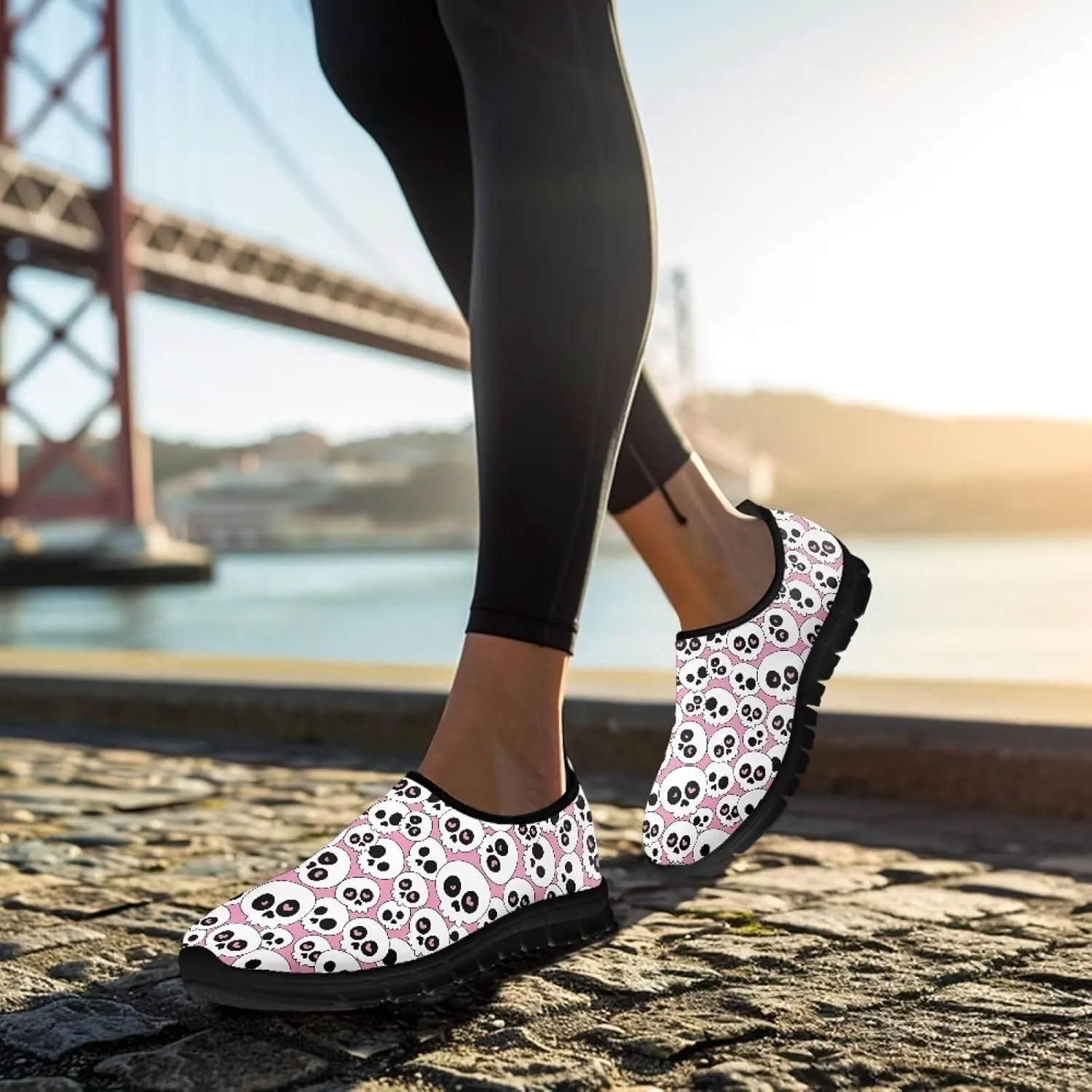 Women's Sneakers Casual Low Top Walking Sneaker Flat Outdoor Breathable Slip On Soft Lightweight Shoes for Women