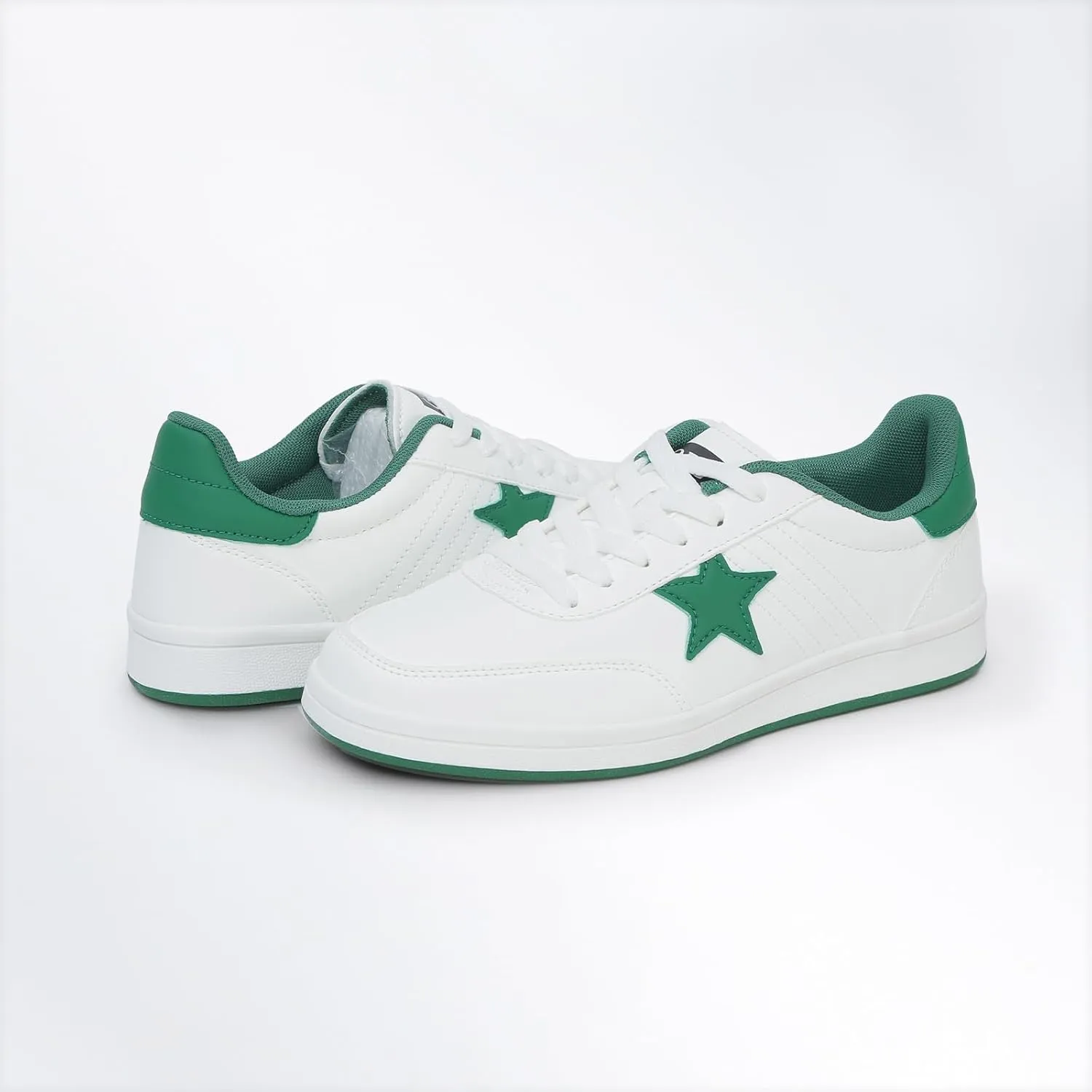 Women's Star Sneaker Lace Up Low Top Comfortable Cushioned Walking Shoes Casual Lightweight Breathable Tennis Shoes