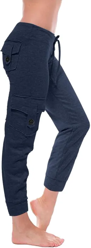 Women's Stretch High Waist Yoga Pant Trendy Daily Home Lounge Gym Fitness Sweatpants Office Work Dress Casual Trouser