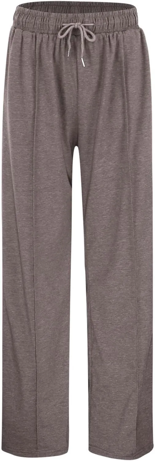 Women's Wide Leg Sweatpant High Waist Baggy Casual Drawstring Running Joggers Pants with Pockets