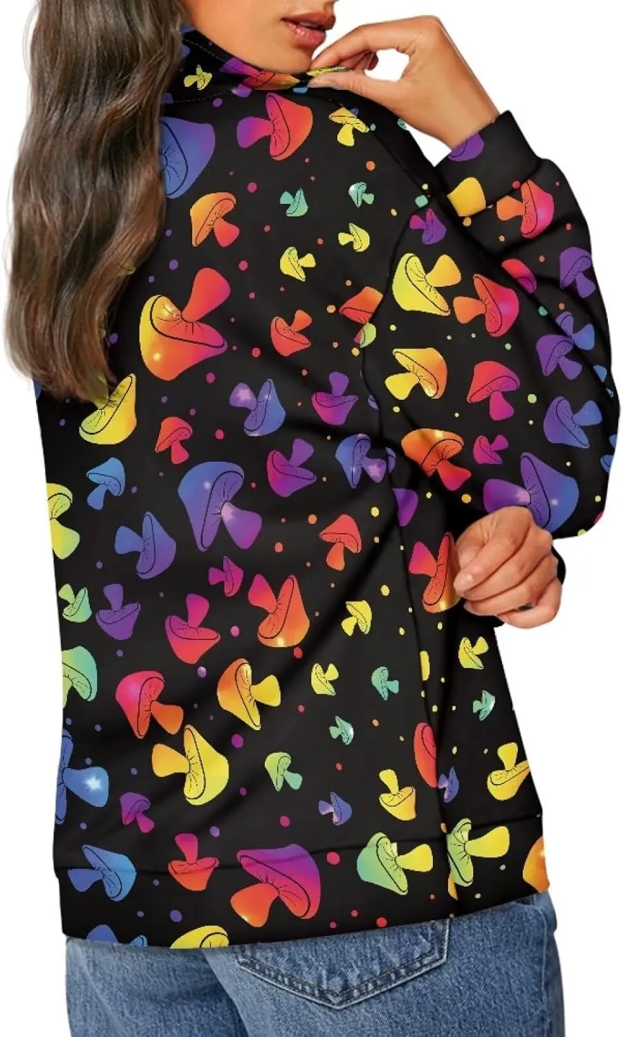 YEXIATODO Zip Up Hoodies for Teen Girls Lightweight Sweatshirts for Women Without Hood Pullover Sweaters s-3xl