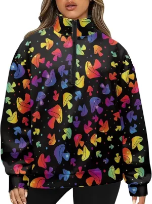 YEXIATODO Zip Up Hoodies for Teen Girls Lightweight Sweatshirts for Women Without Hood Pullover Sweaters s-3xl