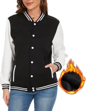 Yuji Itadori Women Baseball Jacket Fleece Varsity Jacket Winter Coat Button Down Bomber Jacket with Pocket XXS-4XL