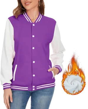 Yuji Itadori Women Baseball Jacket Fleece Varsity Jacket Winter Coat Button Down Bomber Jacket with Pocket XXS-4XL