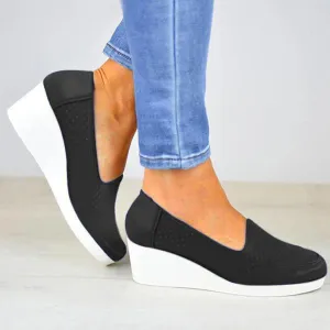 ZBYY Women's Fashion Sneakers,Summer Platform Sandals Casual Slip on Hollow Breathable Sneakers Outdoor Sport Shoes