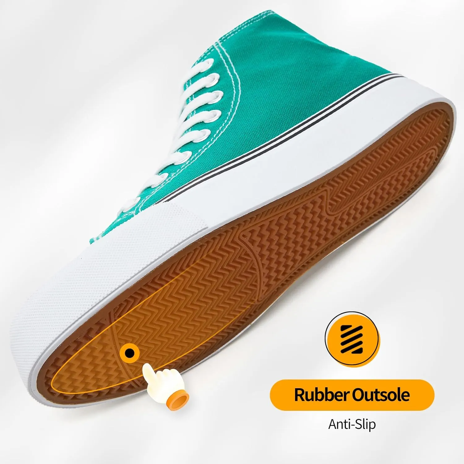 ZGR Womens High Top Canvas Sneakers,Lace-up Canvas Shoes,Casual Tennis Walking Shoes