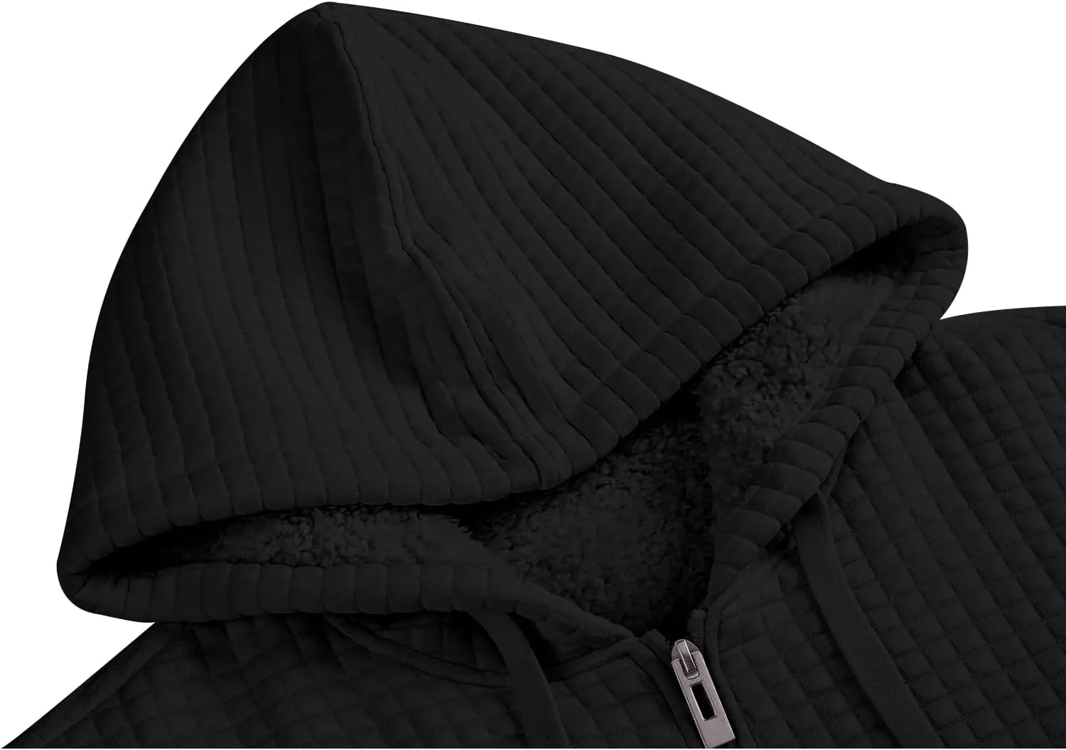 ZITY Men's Zip Up Hoodie Heavyweight Sherpa Lined Sweatshirt Thick Fleece Winter Warm Jackets