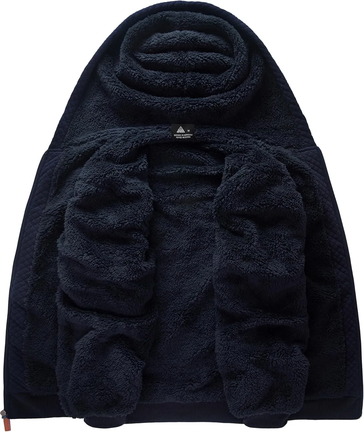 ZITY Men's Zip Up Hoodie Heavyweight Sherpa Lined Sweatshirt Thick Fleece Winter Warm Jackets